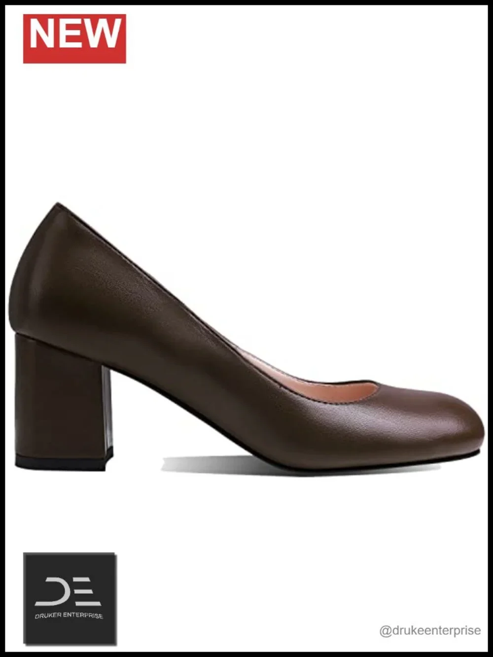 Women’s Chunky Block Heel Suede Pumps - 2.5” Mid Heel, Round Toe, Slip On